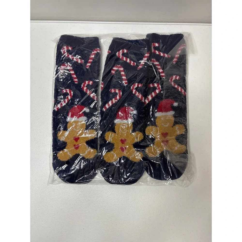 Bundle 3 Northeast‎ Outfitters Womens Cozy Cabin Boot Sock Gingerbread Navy 5-10